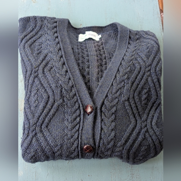 Original Aran Co. Cable Knit Cardigan Wool Sweater - Picture 9 of 10